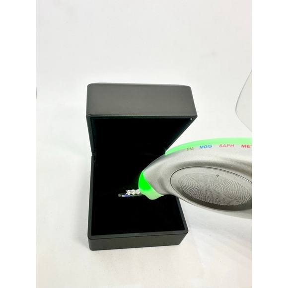 Moissanite Band 7 Stone Anniversary Wedding Ring 18K 925 GRA Round - Picture 12 of 17